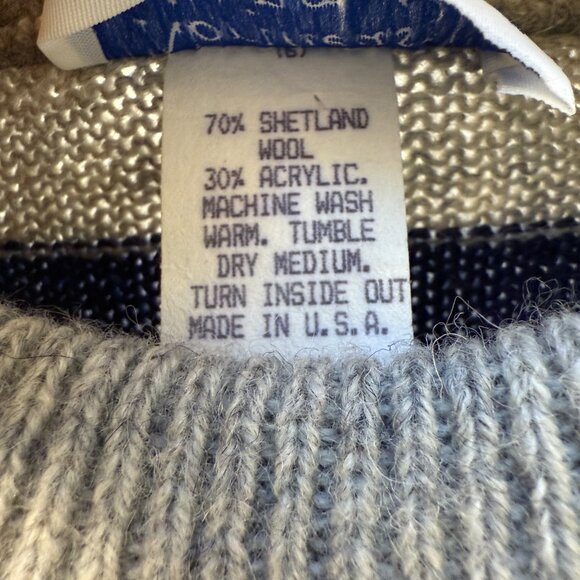 Vintage Northeast Knitting Mills Wool Blend Crewneck Sweater Made In USA Size XL - Picture 4 of 7